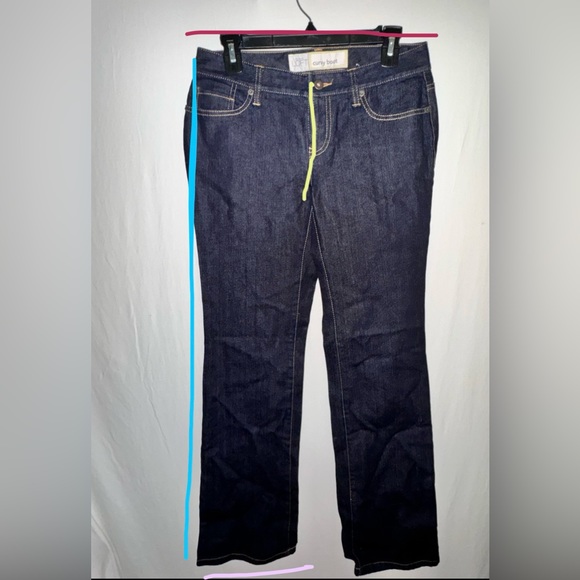 NWT Loft Dark Denim Bootcut Low-rise Jeans - Picture 2 of 9